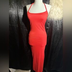✨ Bold Red Halter Maxi Dress ✨